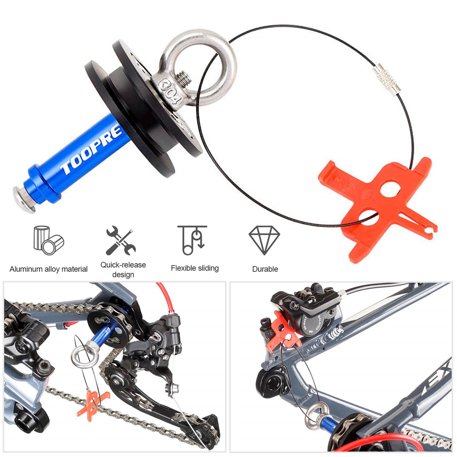 Bike Chain Holder Convenient Flexible Bicycle Chain Keeper Virtual Freewheel Chain Washing And Fixing Chain Tensioner Tool