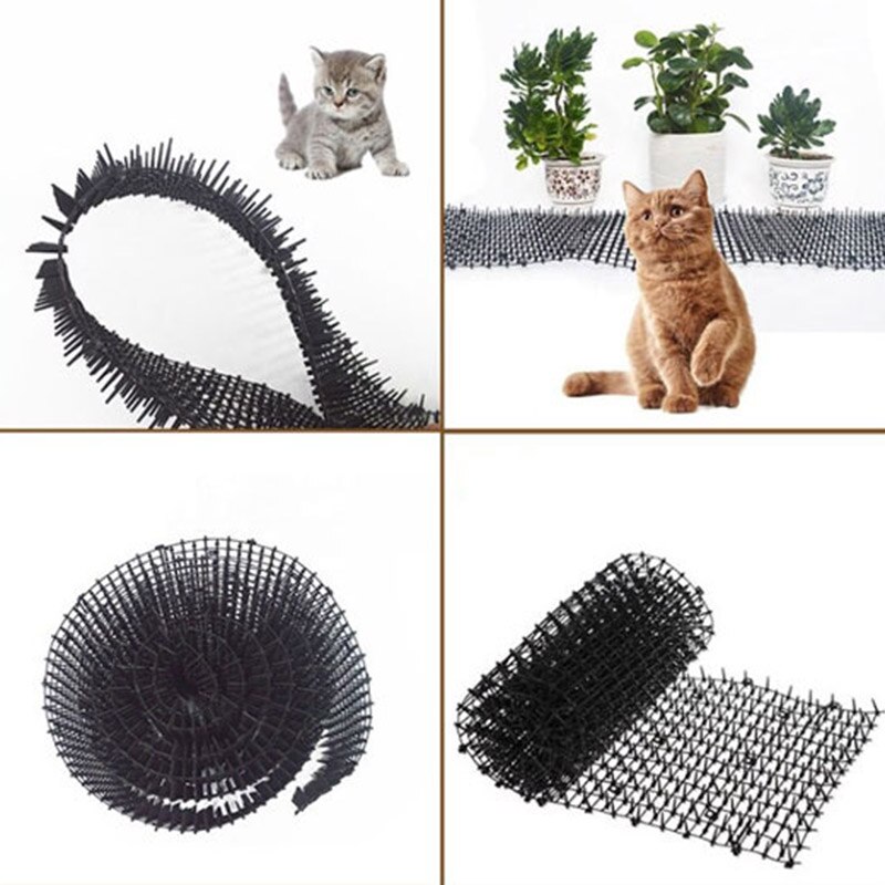 Garden Cat Scat Mats Anti-cat Prickle Strips Keep Cat Away Safe Plastic Spike 2m AC889