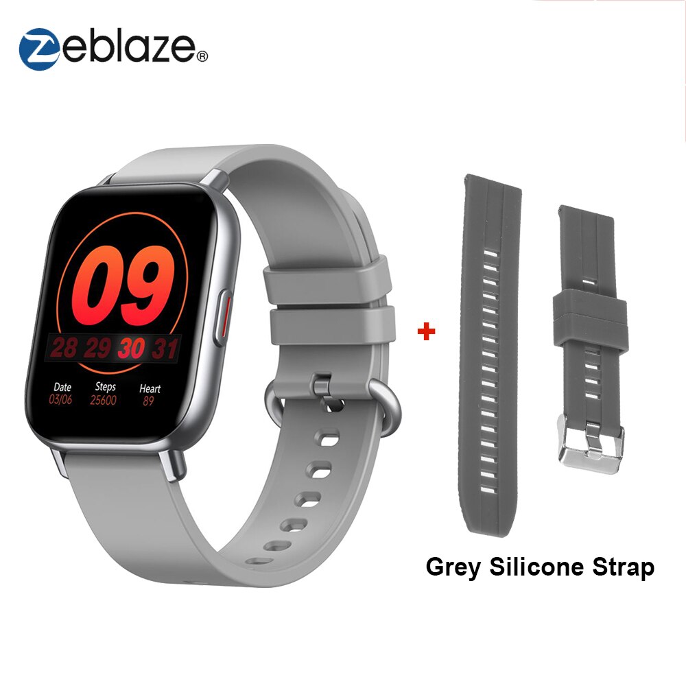 Zeblaze GTS Pro Smart Uhr Bluetooth 5,0 IP67 Wasserdichte Spo2 Ebene Smartwatch Schlaf/Herz Rate/Blutdruck Monitor uhren: Silver Grey Strap