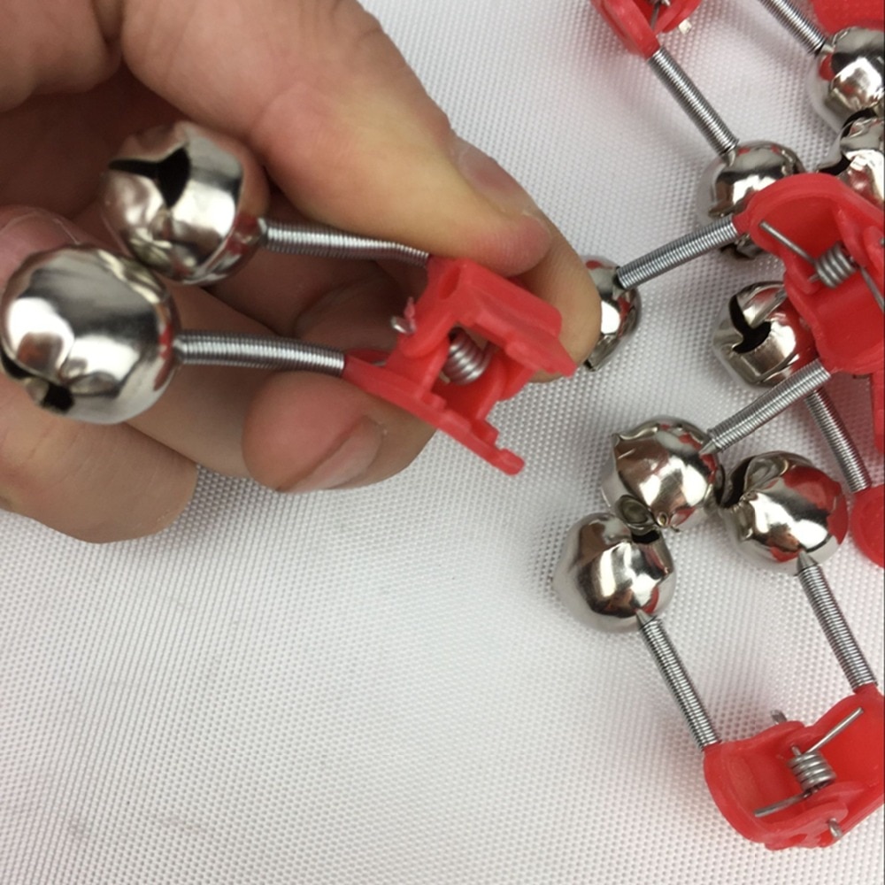 3pc små klokke stang bælg bid indikator alarm værktøj inox tilbehør feeder karpe fiske klokke/alarm boks agn båd snegl fiskeri rød