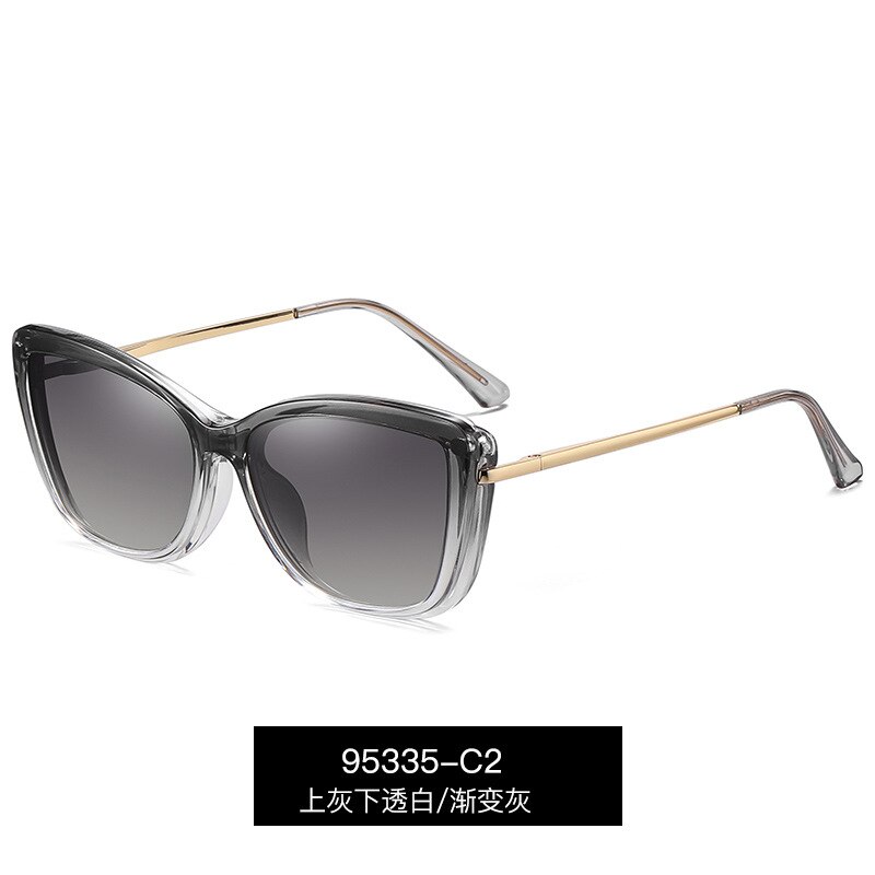 Reven mate-gafas de sol polarizadas para hombre y mujer, lentes con Clip magnético de aleación, graduadas ópticas, monturas, 95335: C2