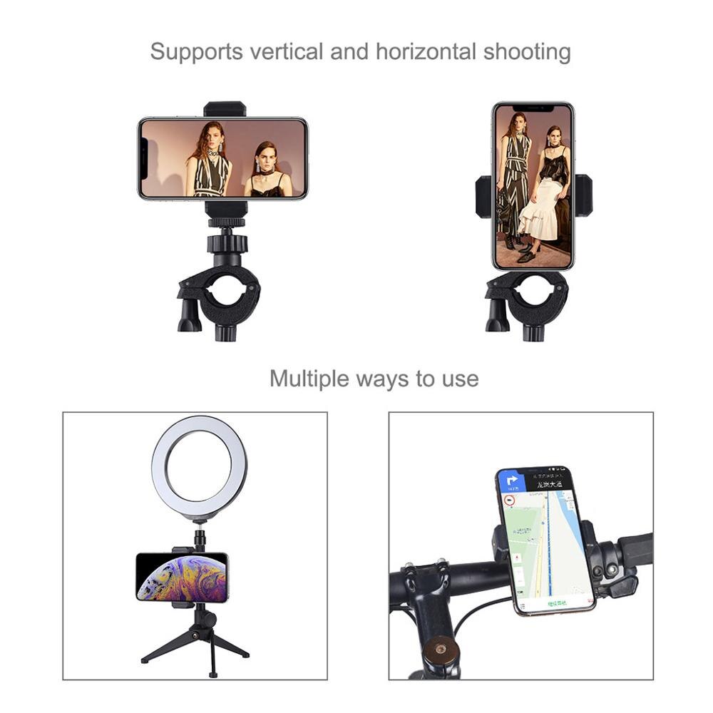 Mode Automatische Spannen 360 ° Swivel Roterende Standcell Telefoon Stand Houder Voor Ring Licht Statief Fotografie Dslr Camera