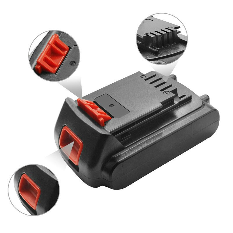 Turpow 2 st 18v/20v 3000 mah li-ion uppladdningsbart batteri elverktyg utbytesbatteri för svart &amp; däckare  lb20 lbx 20 lbxr 20