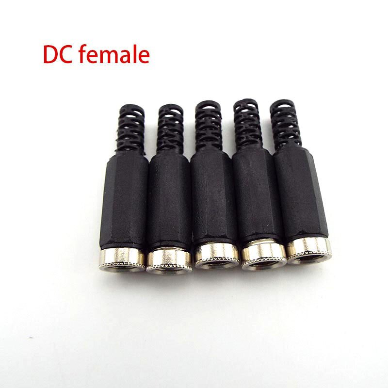 Conector macho hembra de CC, conector de fuente de alimentación de 5,5mm x 2,1mm, 5,5x2,5mm, cable adaptador macho 5525 5521, Terminal C1, 5/10 Uds.: Lavanda / Bajo 5 Unids / 1 P