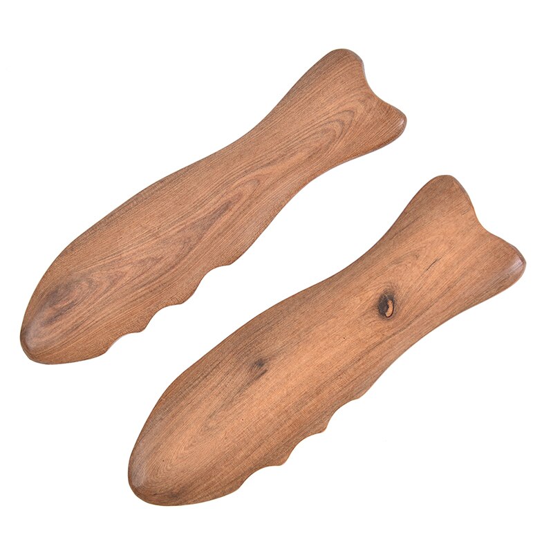 Bra trä fisk form kropp massage verktyg hälsovård avslappning trä fot roller massager hand trä massage verktyg