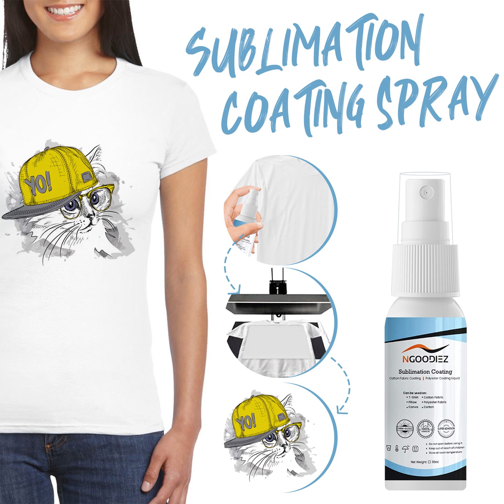 Clothes Clear Sublimation Coating Spray For Cotton T-Shirts Heat Transfer Including Polyester Wood Carton Pretreatment Fluid