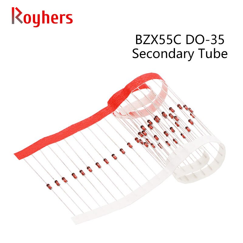 20 Pièces 1/2W Zener Diode BZX55C5V1 BZX55C5V6 BZX55C6V2 BZX55C6V8 BZX55C7V5 3.3V 3.6V 3.9V 4.3V 4.7V 5.1V 2V 2.2V 2.4V DO-35 BZX55C
