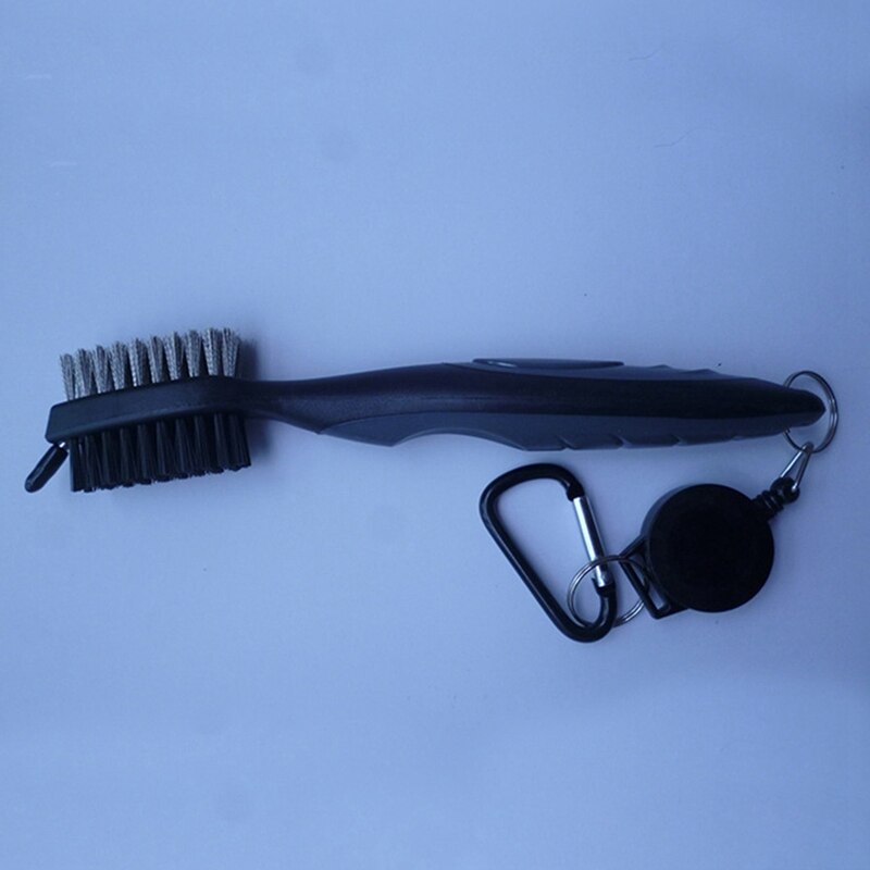 Brosse de nettoyage de Club de Golf Double face avec porte-clés pour Club de Golf avec outil de tyrolienne rétractable: GY