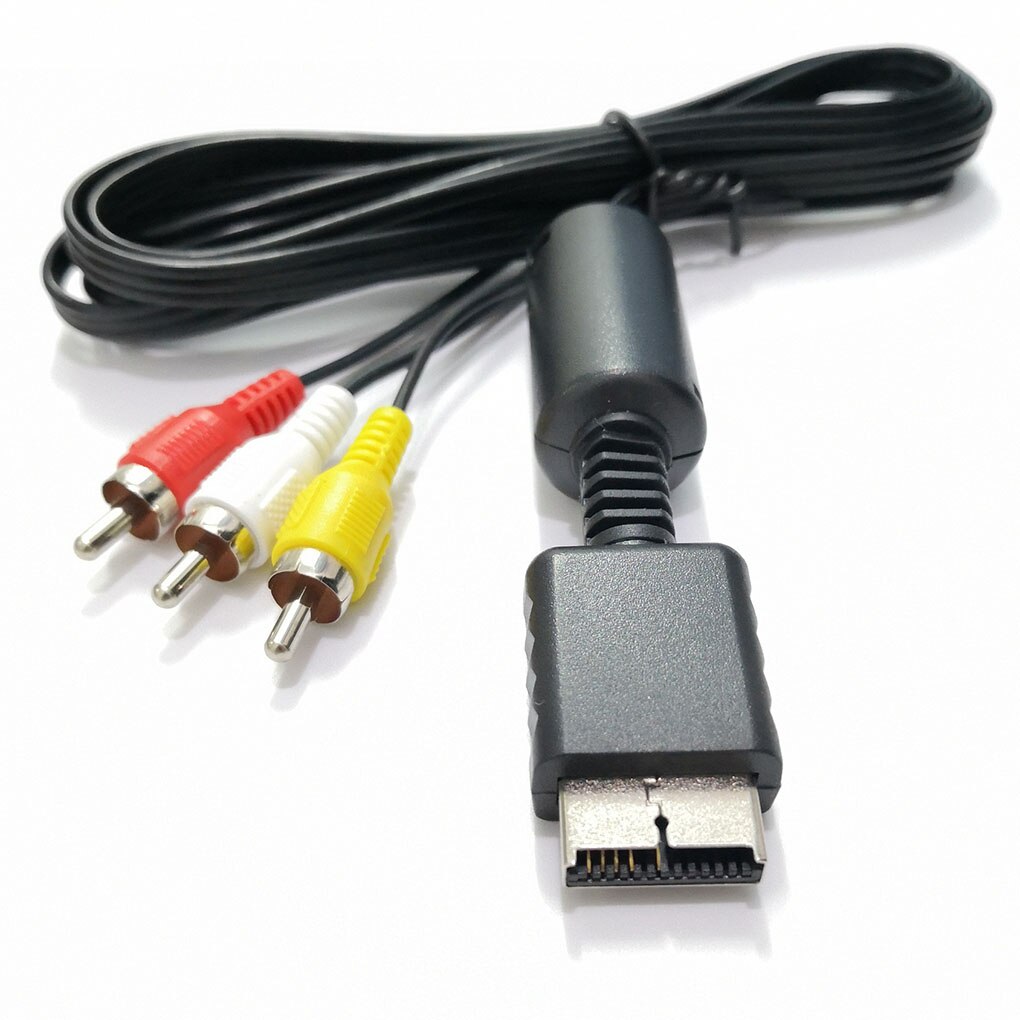 Audio Video AV Cable Cord Wire to 3 RGB TV Lead for Playstation PS2 for PS3 1.8m Console Cable