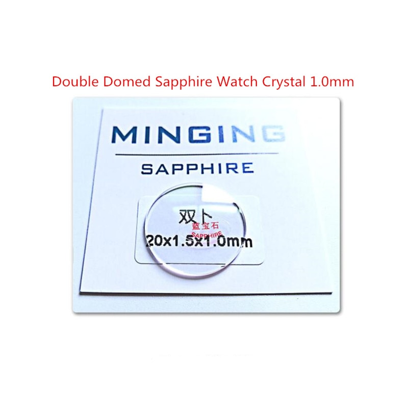 1pc 1.0-1.2mm Thick Double Domed Sapphire Watch Crystal Diameter From 28~34.5mm Concave Glass