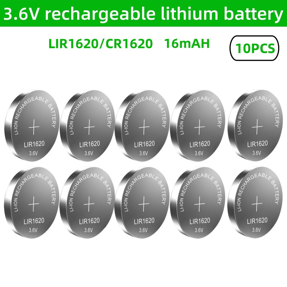 10PCS LIR2032H LIR3032 LIR1220 LIR1025 LIR1620 3,6 V Lithium-Akku Ersetzt CR2032 1220 1620 1025 3032 knopfzelle: Gold