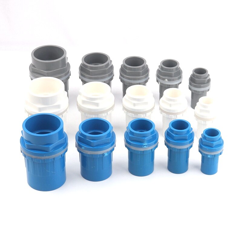 1pc I.D20~50mm HI PVC Pipe Connectors Socket Water Tank Aquarium Inlet Outlet Joints Drainage Pipe Connectors