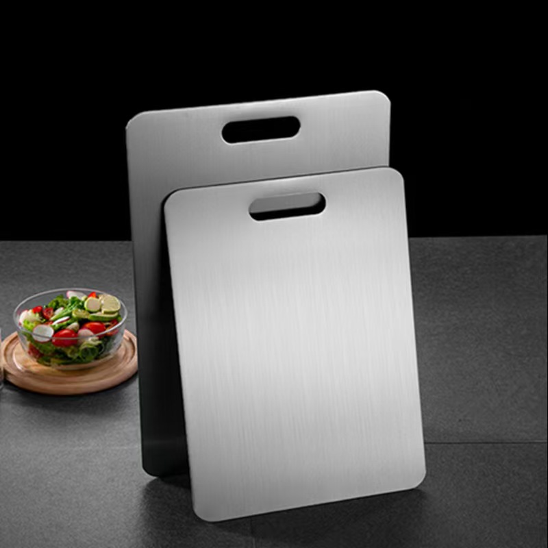 Küchen Schneidebretter Aus Edelstahl 304 Anti-Rutsch Verdickte Doppelseitige Lebensmittelspezifische Tragbare Schicht Für Früchte Und Fleisch Schneiden Schneidebrett Lebensmittelqualität Langlebig Rutschfest Sicher