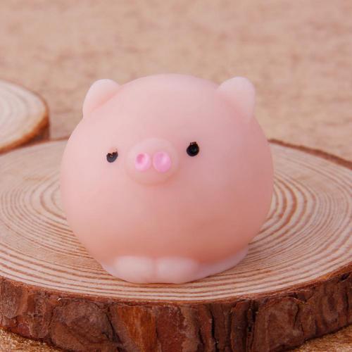1 stuk schattige cartoon dieren mochi kat knijp le speelgoed langzaam stijgt kind kinderen volwassenen stress verlichten speelgoed zacht knijp af reageren leuk: Varken