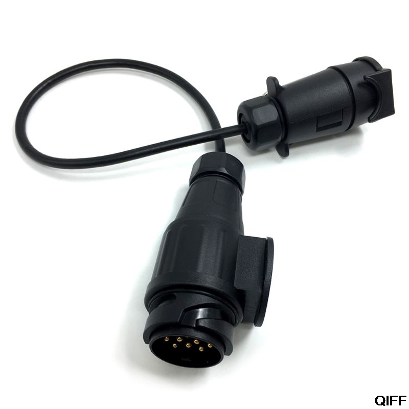 7 Pin To 13 Pin Trailer Adapter Lead Converter With Cable Wiring Connector 12V Plug Socket May06