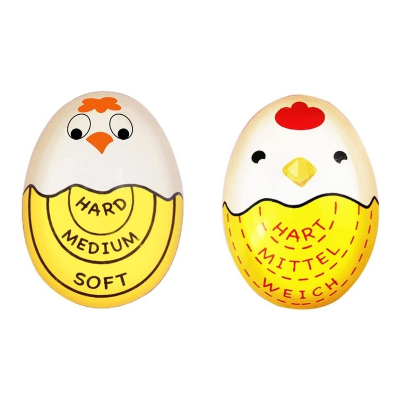 Cartoon Soft Hard Boiled Egg Timer Egg Color Changing Indicators Egg Temperature Observer Plastic Boil Eggs Thermometer