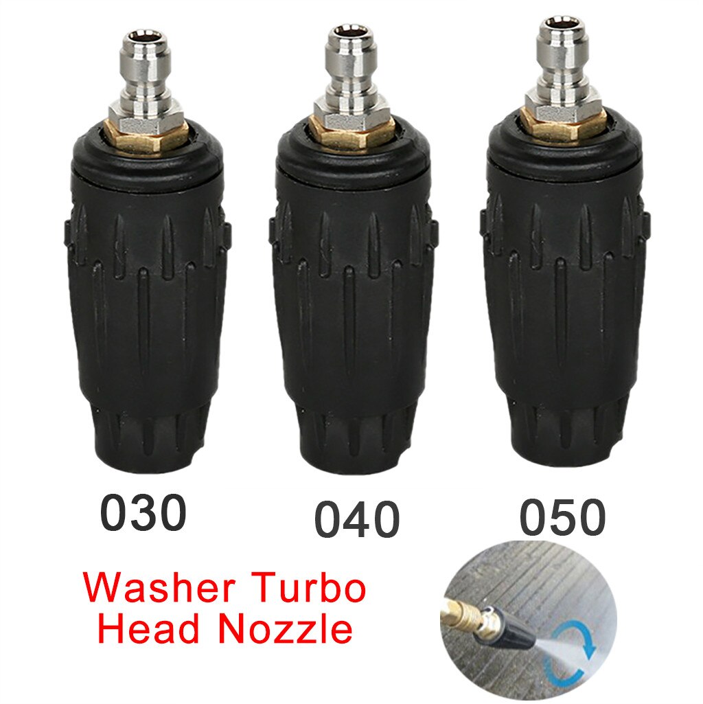 Pressure Washer Rotating Turbo Spray Nozzle 3000 Psi 1/4'' Quick Connect Plug Cleaning tool accessories