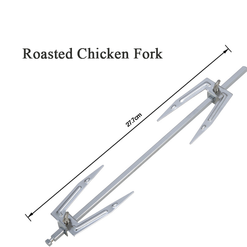 Gegrilde Gebraden Kip Vork Rvs Rotisserie Onderdelen Lucht Friteuse Accessoires Elektrische Roterende Bbq Grill Barbecue Spiesjes: Chicken Fork