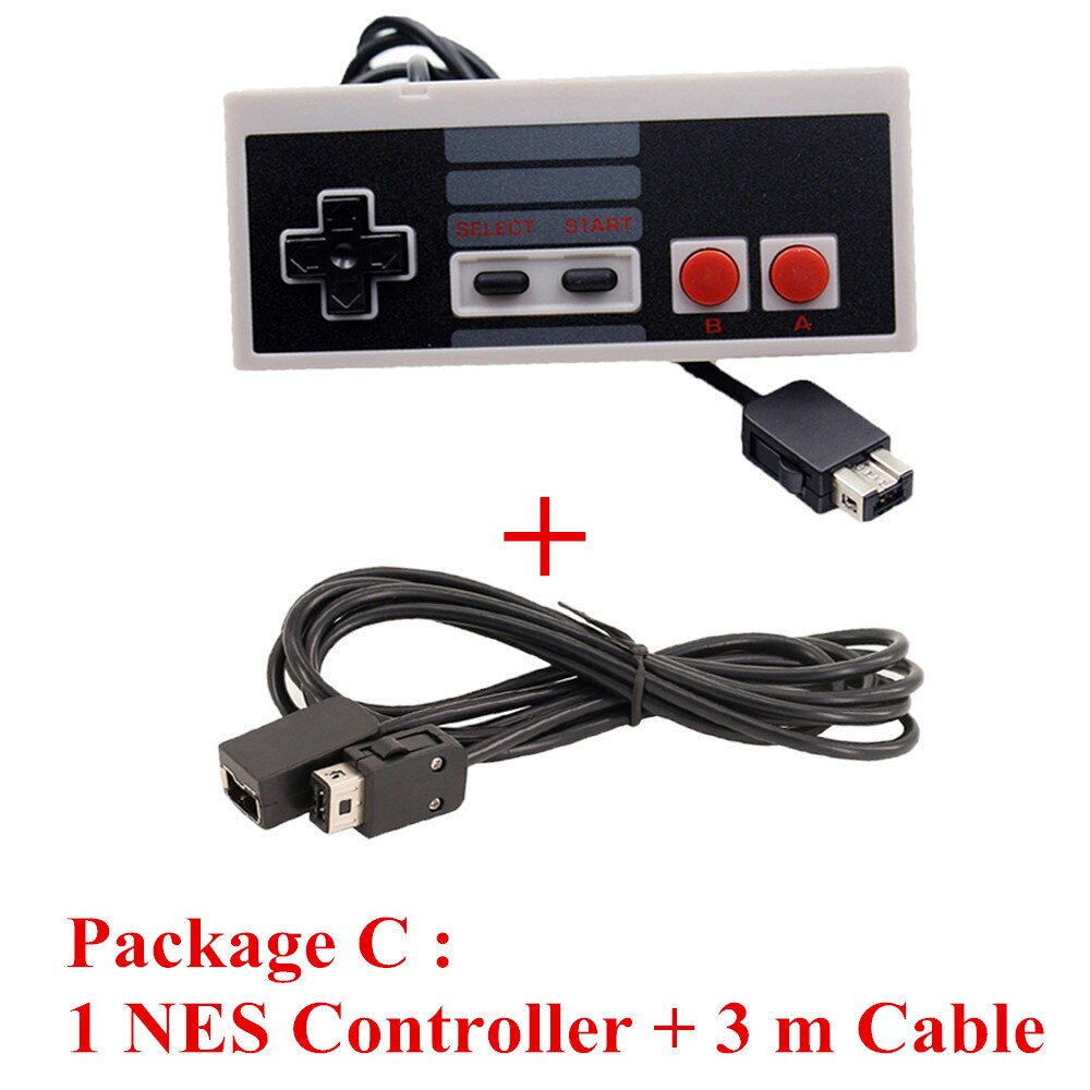 IVYUEEN-minicontrolador de consola para NES Classic, mando con Cable de extensión de 10 pies, 1,8 m/3,0 m: Package C