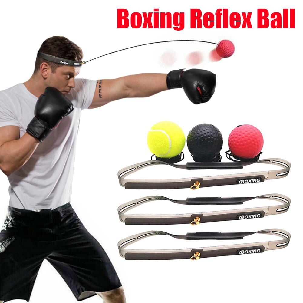 Bolas para reflejos de boxeo, con banda para el sudor, reacción, agilidad, entrenamiento, decoración cómoda, 3 uds.