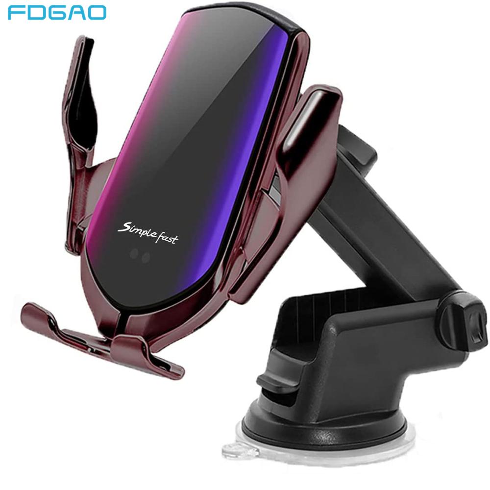 Automatic 15W Qi Car Mount Wireless Charger For iPhone 12 Pro 11 XS XR X 8 Samsung S20 S10 Induction Fast Charging Phone Holder