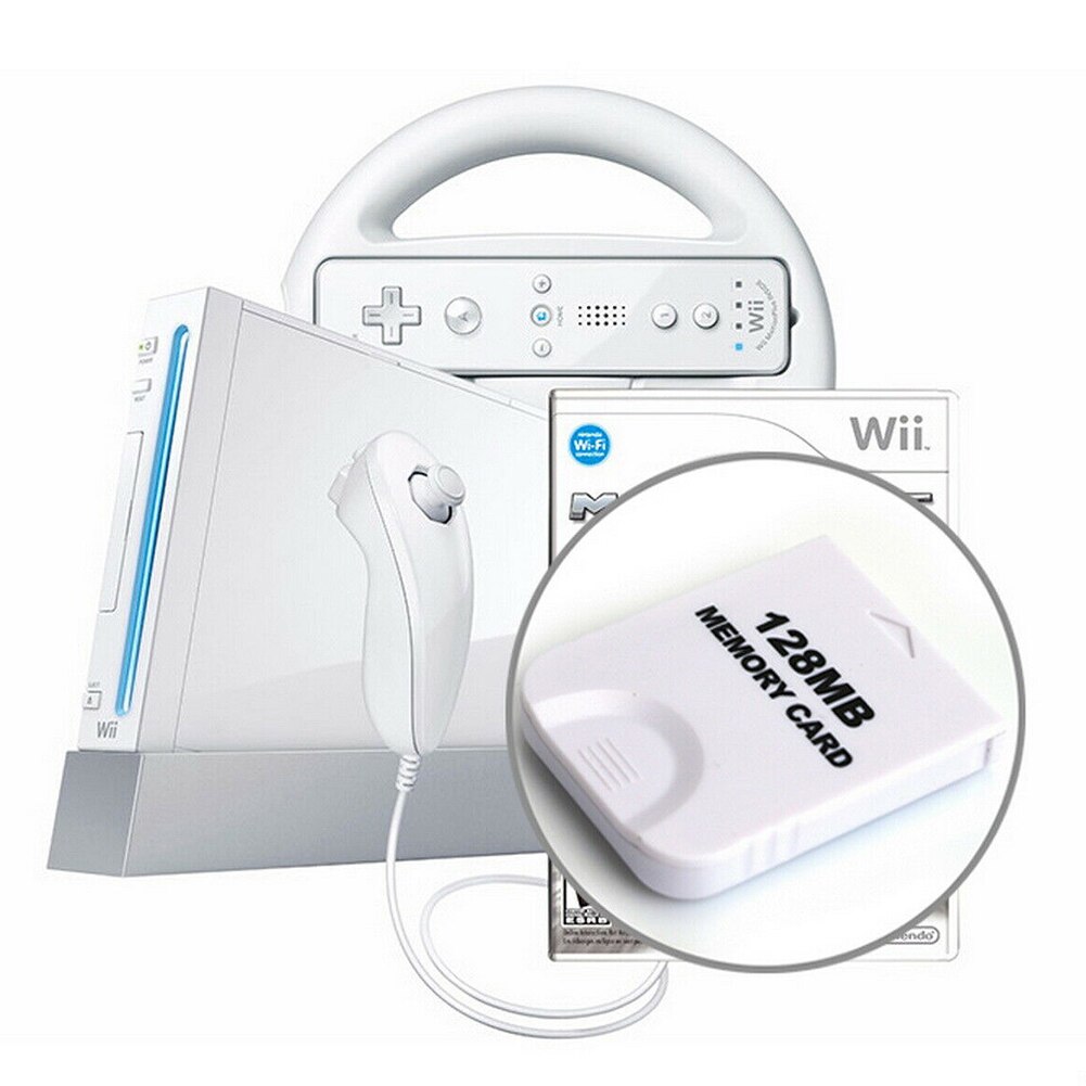 Replacement Gaming High Speed 128MB Saver Memory Card White Large Capacity Storage Practical Compact For Wii