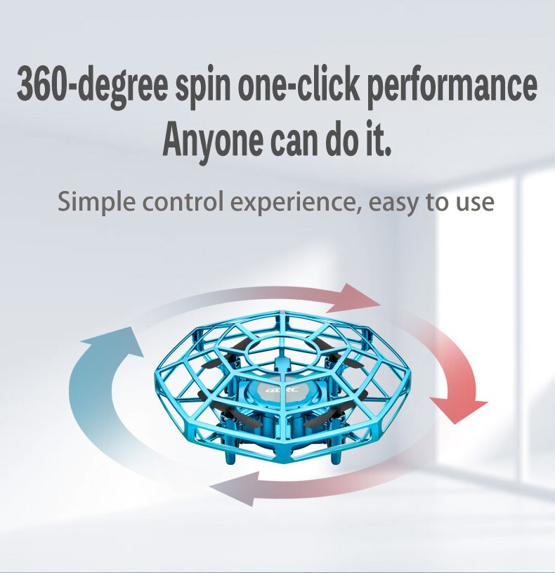 UFO Mini Smart Gesture Sensing Flying Saucer Multifunctional Interactive Infrared Hand Controlled Indoor For Kids And Adults