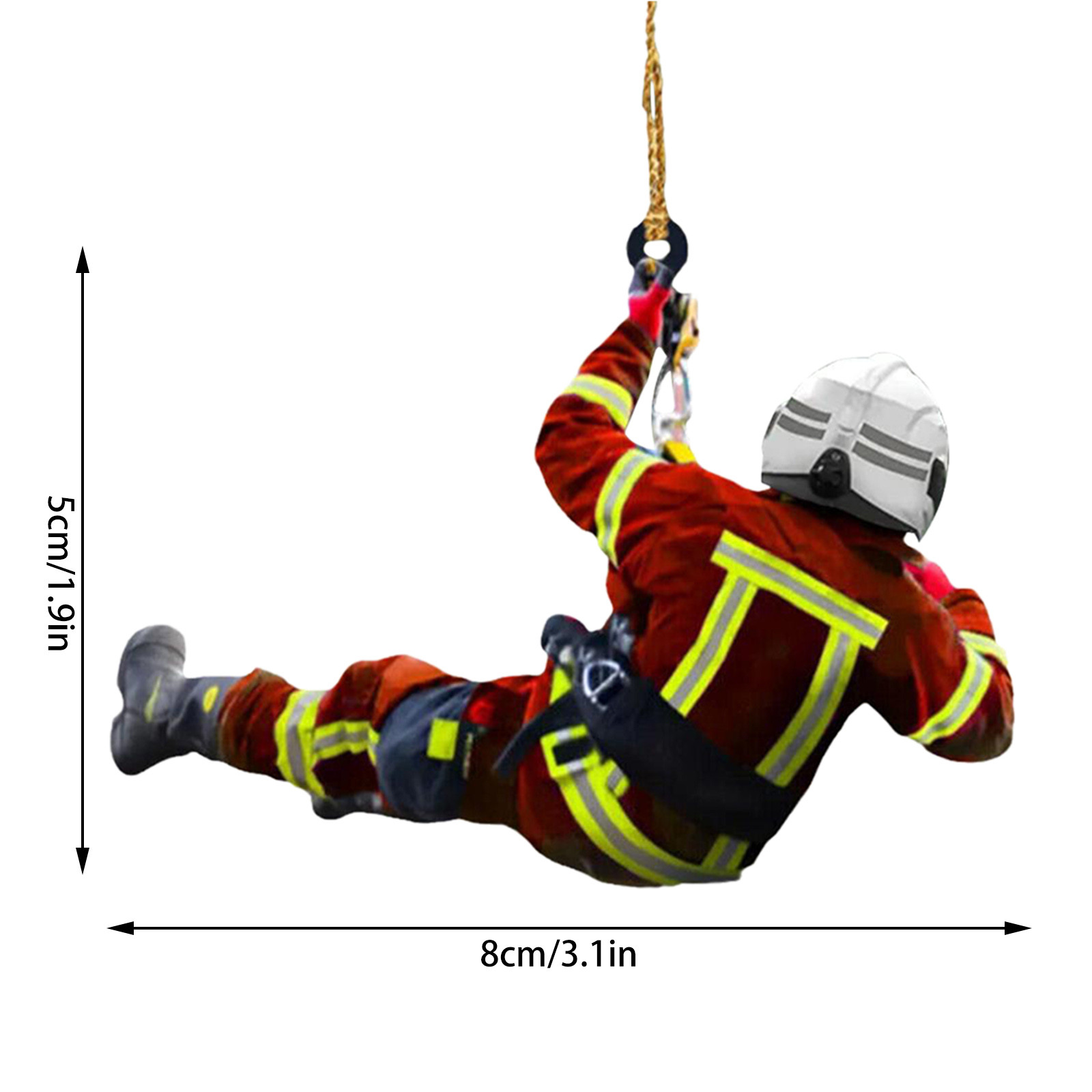Christmas Decoration Acrylic Decoration Christmas Decoration Tree Pendant, Wall Window, Car Firefighter Pendant Set