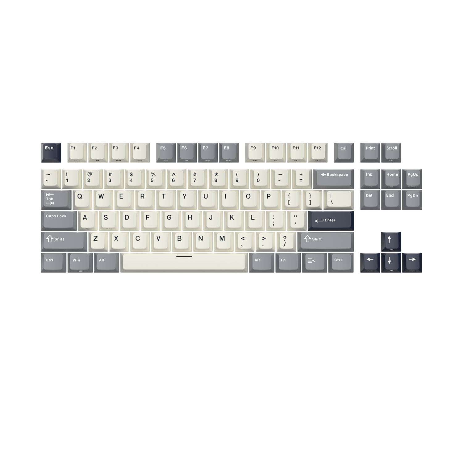 RK ROYAL KLUDGE PBT Colorblock Keycaps 98 Keys English Russian PBT Material Sublimation Suitable for Mechanical Gaming Keyboard: Khaki