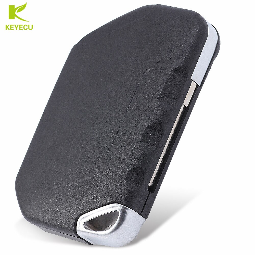 KEYECU Replacement Uncut Flip SMART KEYLESS PROXIMITY REMOTE Key Shell Case FOB 2 Buttons for Jeep Wrangler JL JLU +