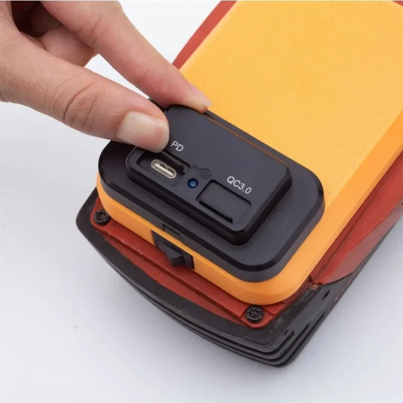 Adaptador de fuente de alimentación para batería de iones de litio HILTI 22V B22 CPC con PD/QC3.0 w.USB para cargador rápido de teléfono (sin batería)