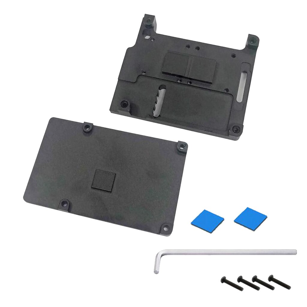 Aluminum Alloy Armor Protective Shell fits for Raspberry Pi 3 Display Case Accessories with Screwdriver Black