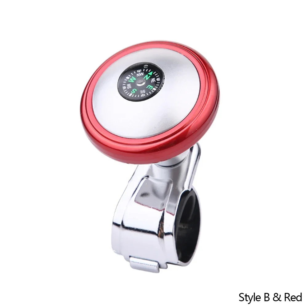 Stuurwiel Spinner Knop Met Kompas Universele 360 Graden Rotatie Metalen Power Handvat Bal Booster Voor Auto Auto Auto Auto