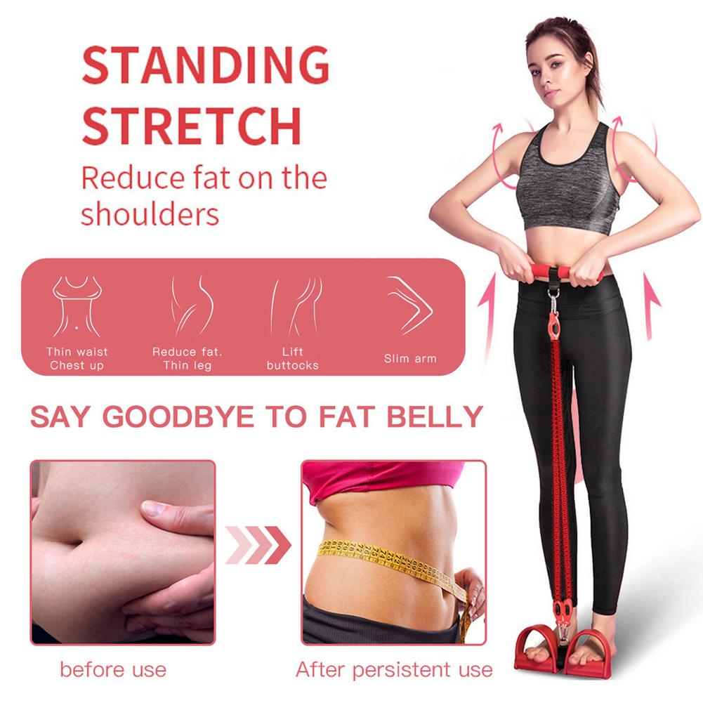 11pcs Tension Tube Fitness Exercise Slimming Training Multifunctional Four-tube Tensioner Latex Anti-breaking Exercise Fitness