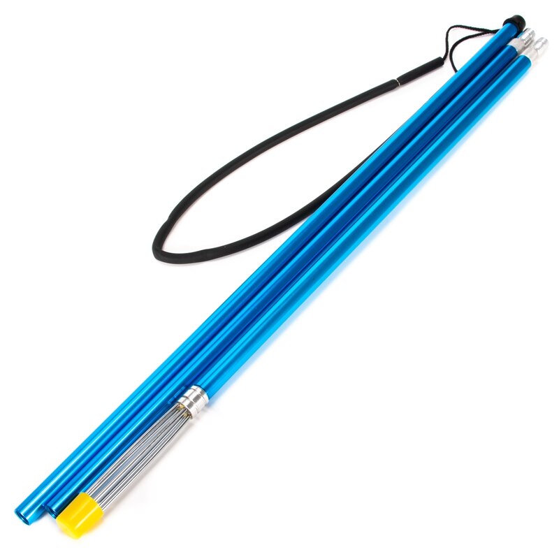 Blue Aluminum Alloy Pole Spear Detachable Three-Section Removable Harpoon Stainless Steel Barbed Rod Steel Fork Clip