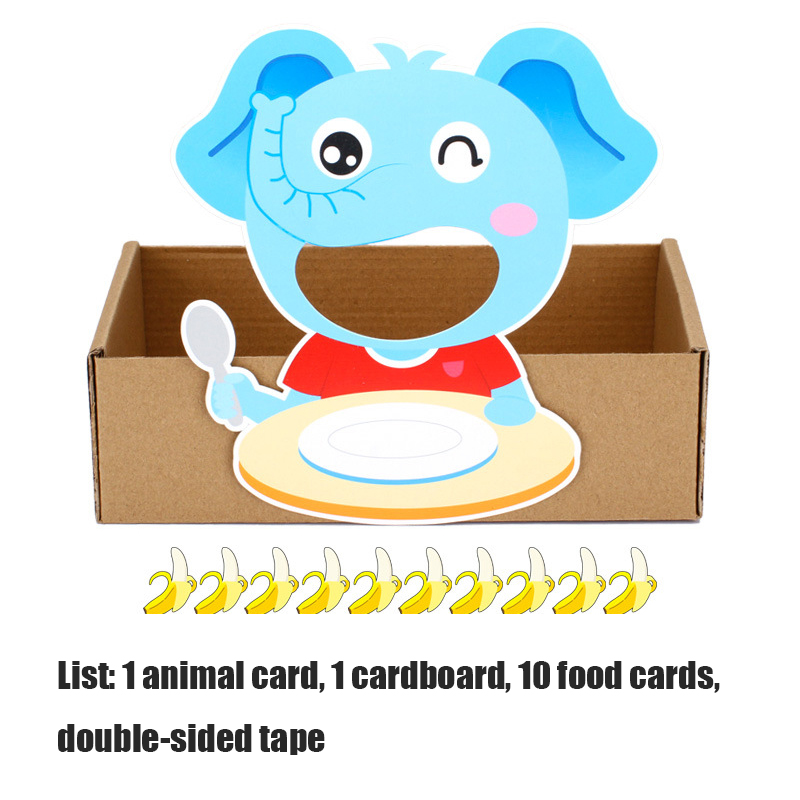 Kindergarten Activity Area Corner Toys Mathematics Play Teaching Aids Feeding Animals Handmade Educational Aids WYW: elephant