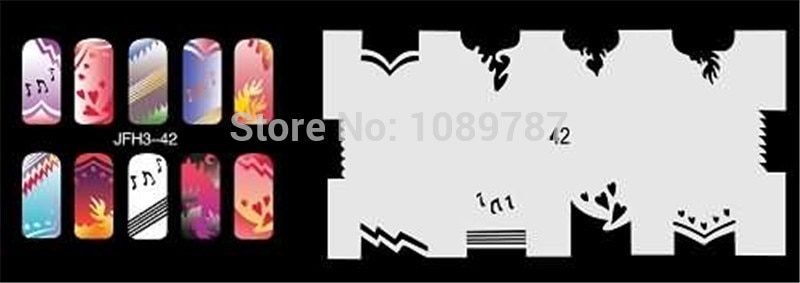 ABEST Reuseable Airbrush Nail Stencil 240 DESIGNS - 20 Template Sheets Kit Set 3