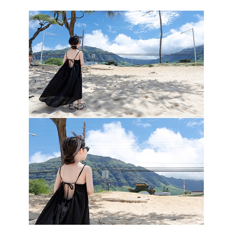 Summer 4-12 Years Old Girl Dress Summer Lovely Beach Top Clothes Wedding Party Performance Birthday Teens Girls Dress 4-12Y