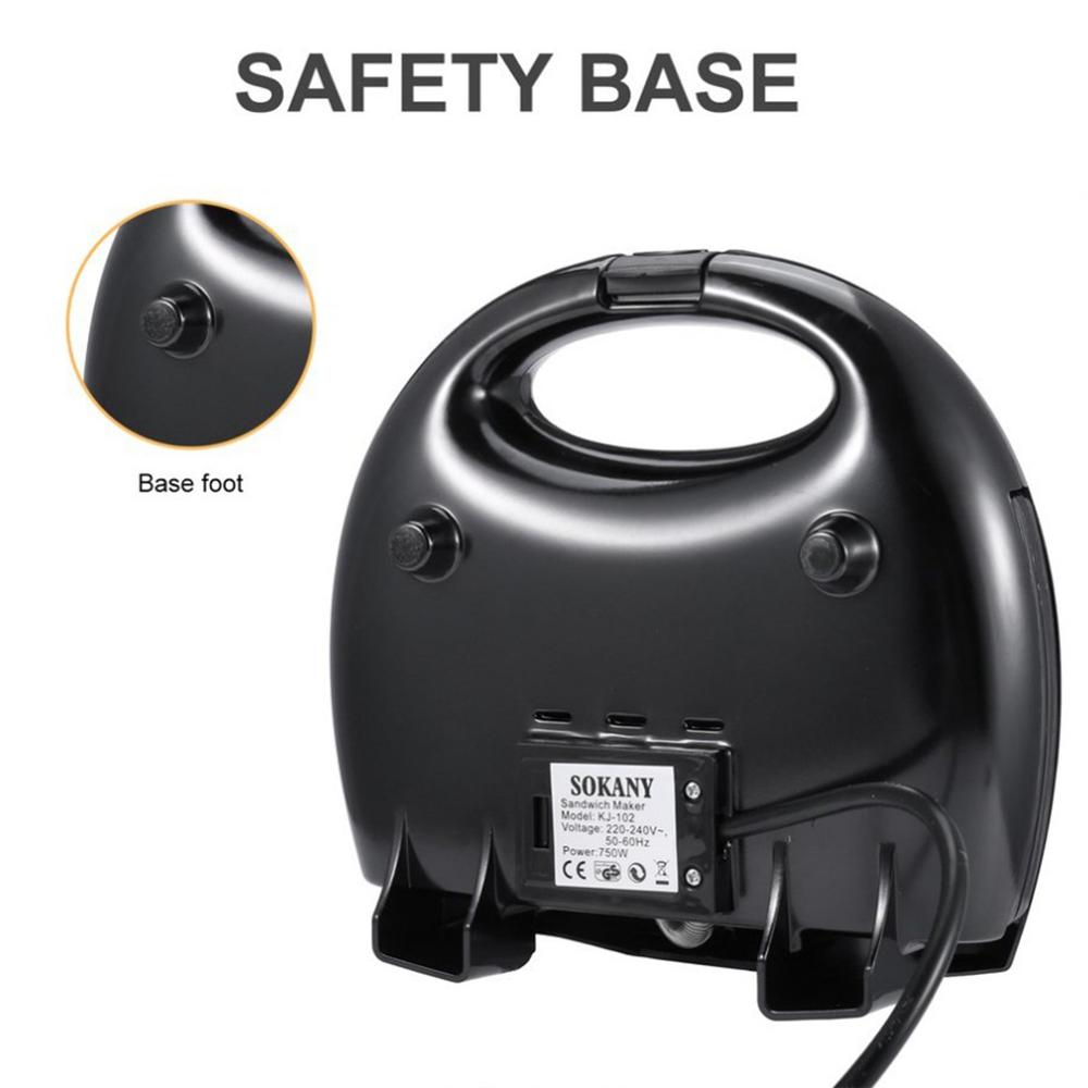 750W Household Mini Steak Machine Hamburger Fried Egg Electric Sandwich Maker Dual Non Stick Surface Grill Toaster