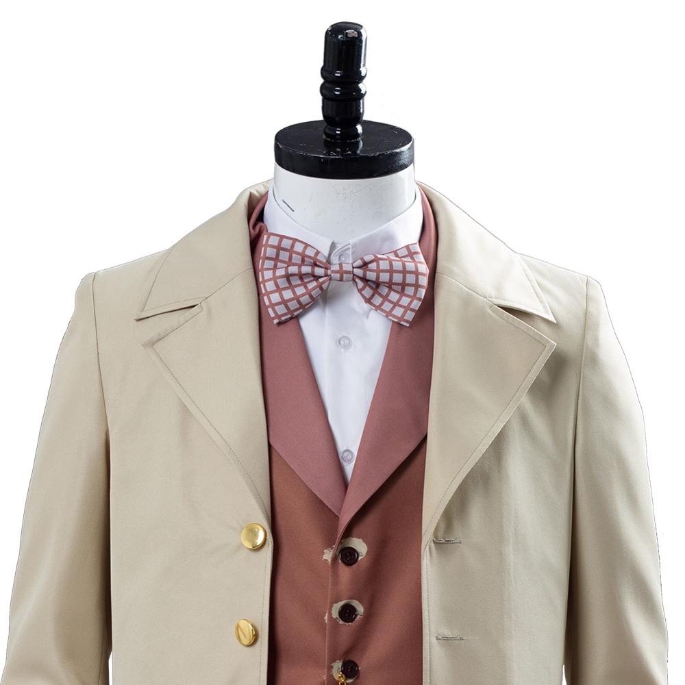 Good Omens Cospaly Angel Aziraphale Costume Jacket Trench Outfit Suit Halloween Carnival Costume for Adult Men Women