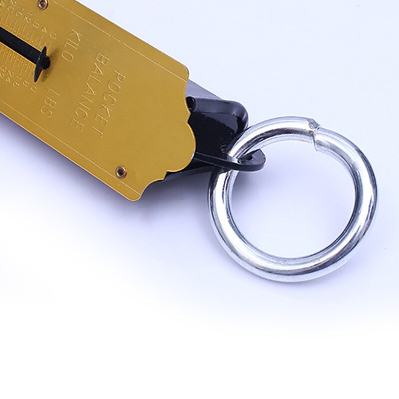 Y1UU Yellow Fishing Scale with Hook Portable Mechanical Luggage Scale Weight Scale Auto-off Function for Household Shops