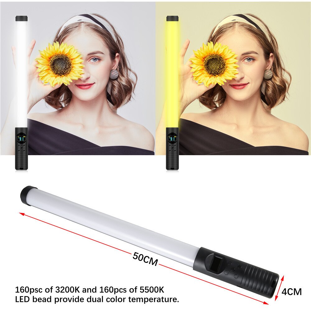 Rgb handhållen led ljusstav wand fotografering belysning stick usb laddningsbar 1200 lumen 3200-5600k tiktok hemmafest rgb fyll lampor