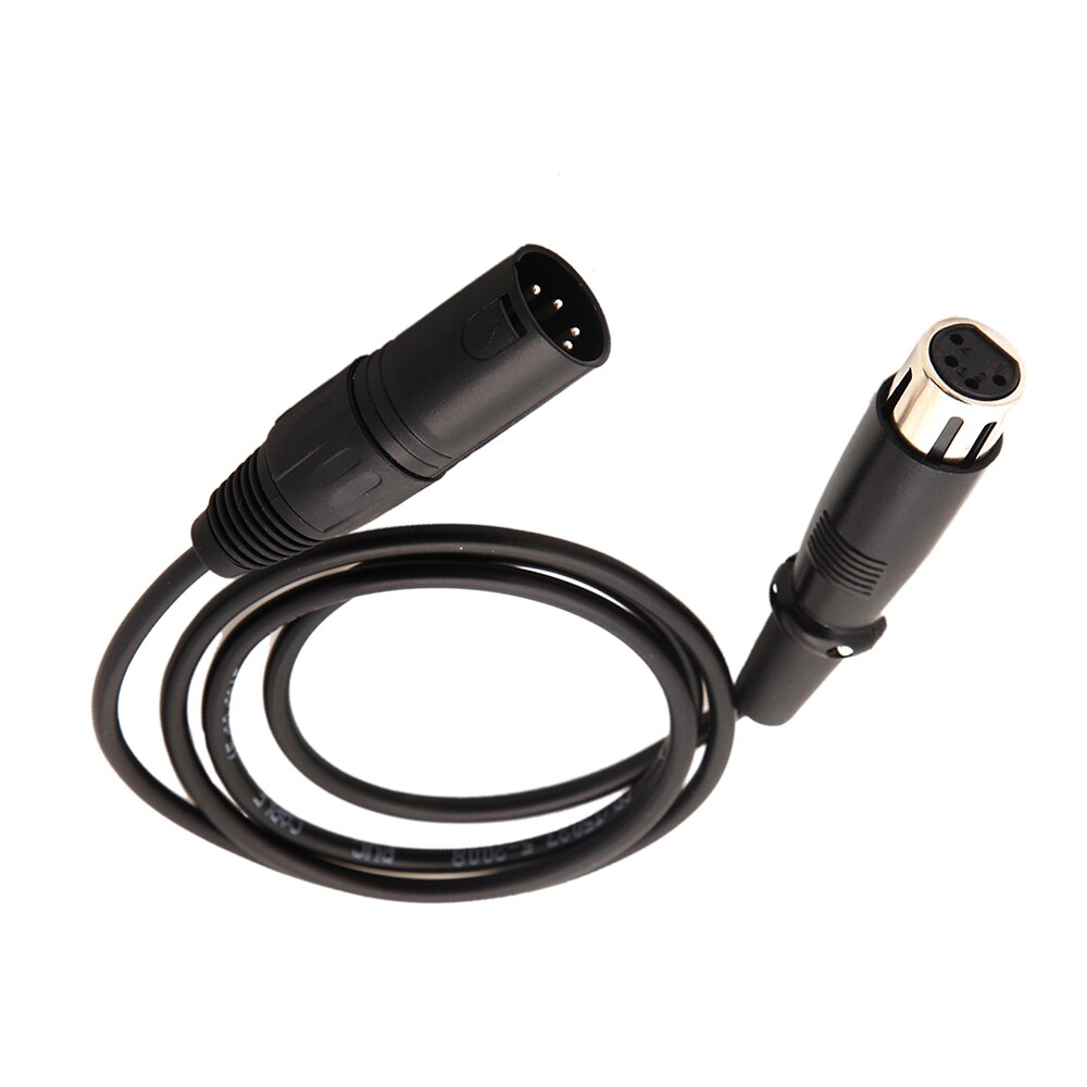 WSFS 4 pin XLR Male to XLR FEMALE Power Cable Cord 1M for DSLR Camera Photography