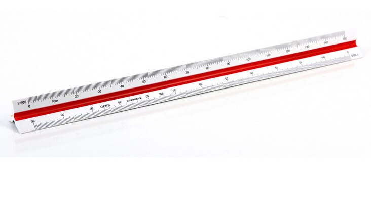 Plastic Triangular Scale Ruler (1:20~1:125) 30cm designers office achitects school students H Engineering drawing c
