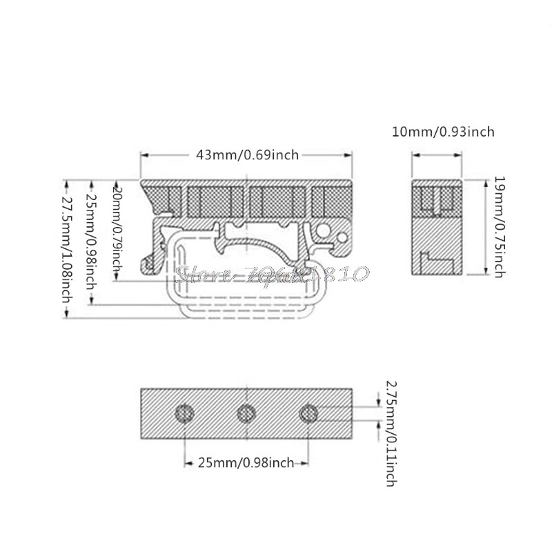 SIV 1 Set of Simple PCB Circuit Board Mounting Bracket For Mounting DIN Rail Mounting 2x Adapter+4x Screws Z9