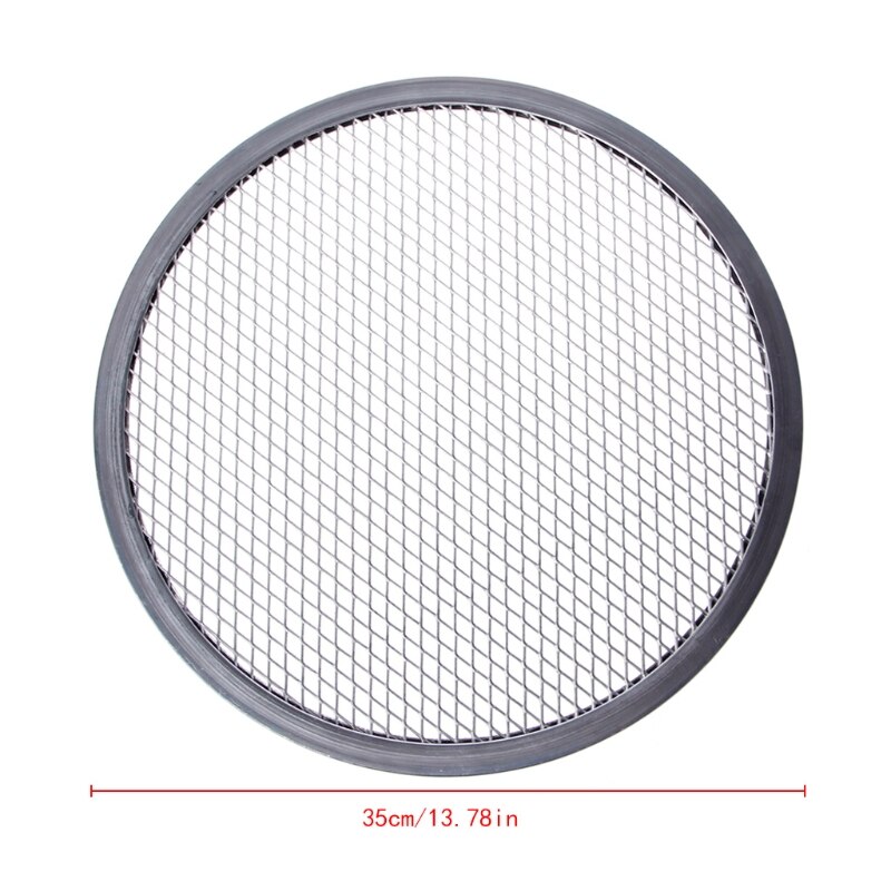 Rejilla de aluminio para parrilla de Pizza, bandeja de horno redonda, herramientas de cocina, Kit de hornos