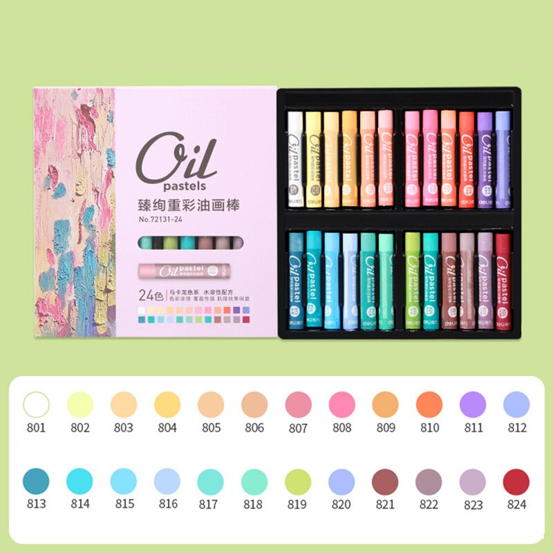 Drawing Crayons Set Colors For Paint Children School Art Stationery Supplies Kids Oil Pastel Wax Pencils: DLMKL-24