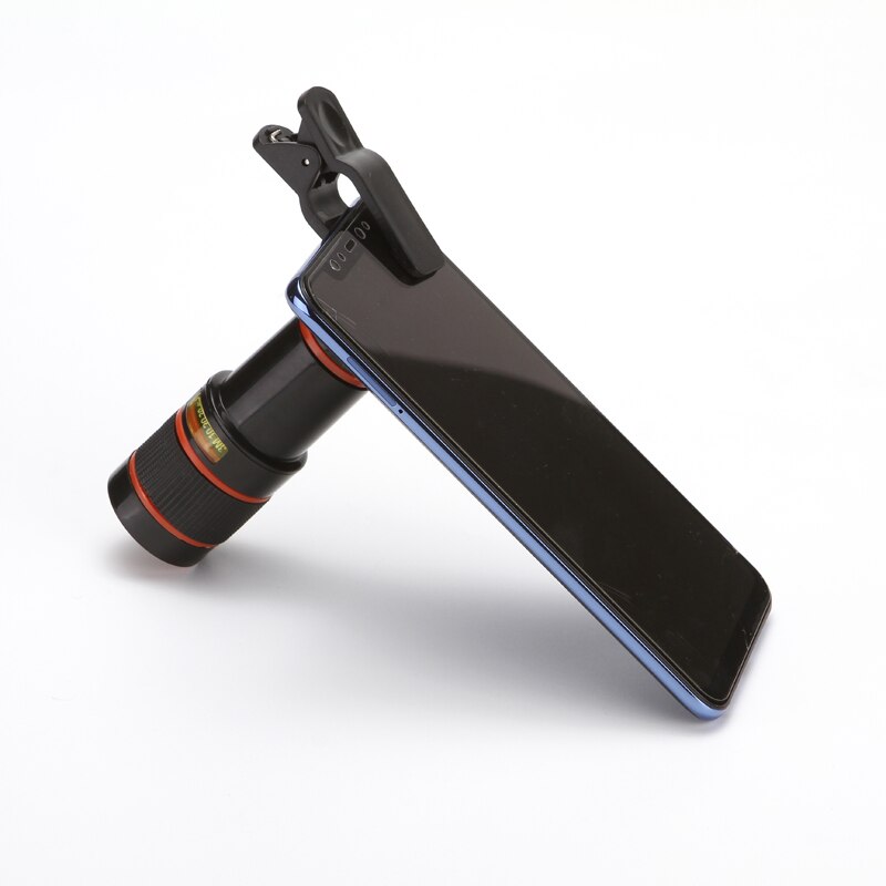 Universele 12X Telescoop Verrekijker Optische Zoom Telescoop Camera Lens Clip Mobiele Telefoon Len Voor Iphone