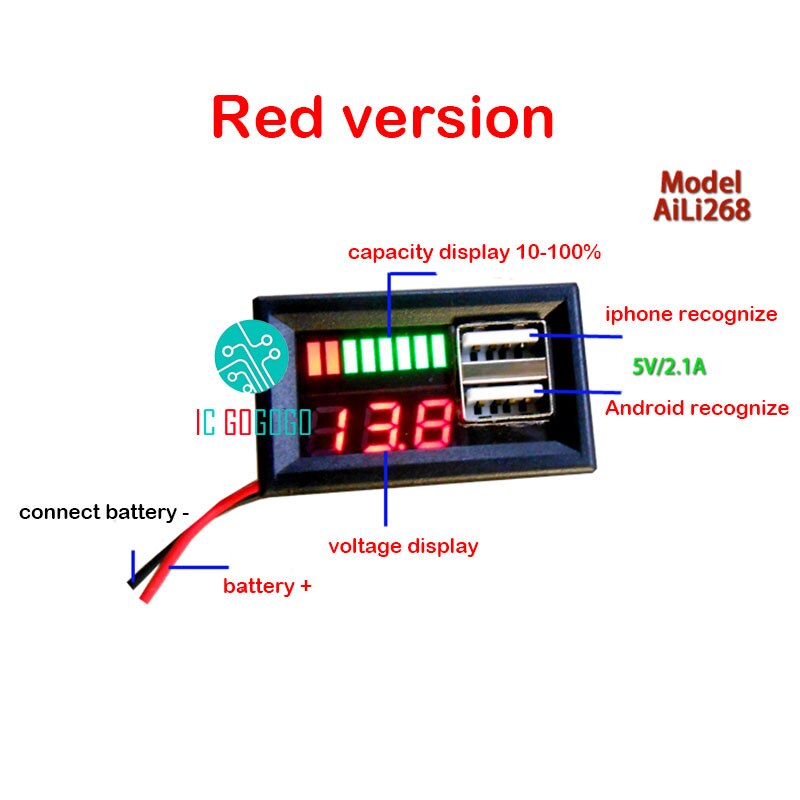 1S 2S 3S 4s 5s 7S 12V 24V 36V indicatore di capacità della tensione della batteria misuratore doppio telefono USB carica riconoscere Li-ion Lifepo4 piombo acido