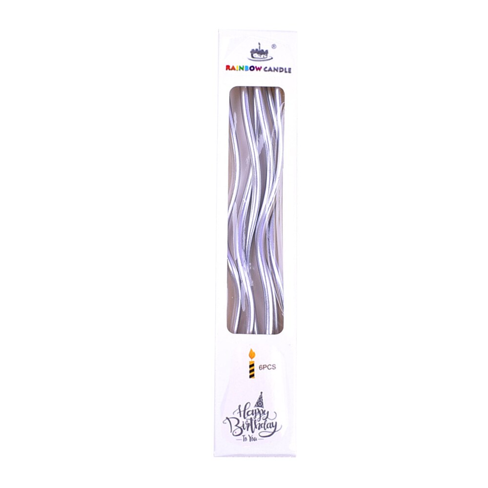 Threaded Birthday Cake Candle Curved Cake Birthday Candles Long Thin Candles For Birthday Wedding Party Decorations Supplies: 02